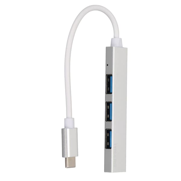 USB C Hub 4 i 1 Typ C till USB 2.0 3.0 Mini Portabel Silver Dockningsstation Skrivbordsdator Laptop