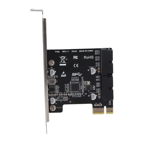 PCIE til USB 3.0 19 20 Pin Interface Udvidelseskort X4 X8 X16 Riser Ph62 Samlet Højde