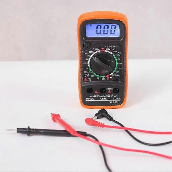 XL830L Digitalt Multimeter: AC/DC Spænding, Strøm, Modstandstester med LCD