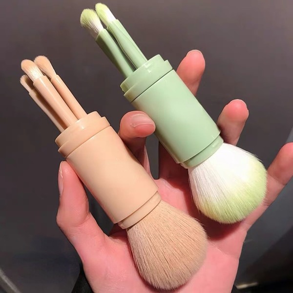4st/ set 4 i 1 infällbar sminkborste Bärbar Skin Color