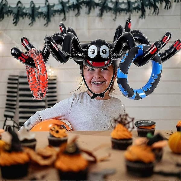 Halloween Spindel Ringkastningsspel Uppblåsbart Spindel Ringkastningsspel Ringar Halloween Party Spel[dt] 6 ordinary