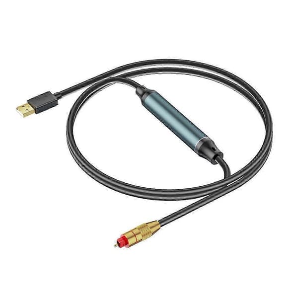 USB til optisk lydadapter USB A til fiberoptisk lyd Spdif-portforbindelse lydkonverterkabel til computer bærbar computer