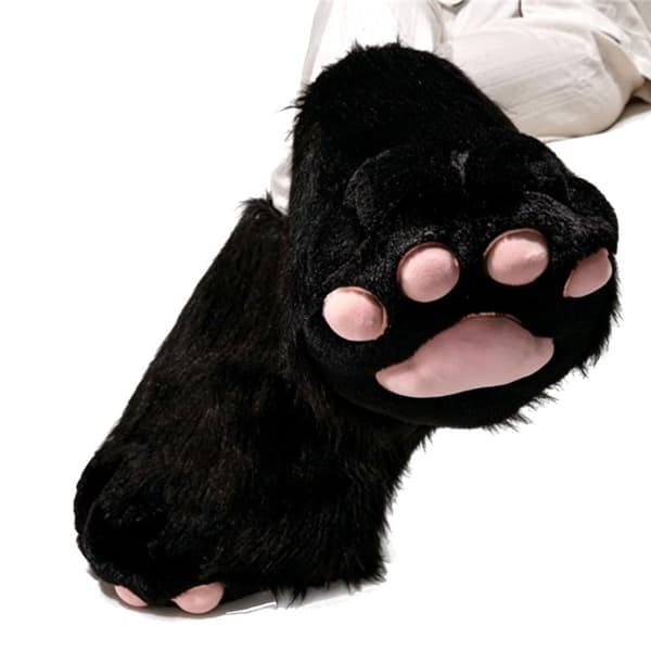 Fluffy lodne dyrevinge kattepote plysjtilbehør Boots / Black