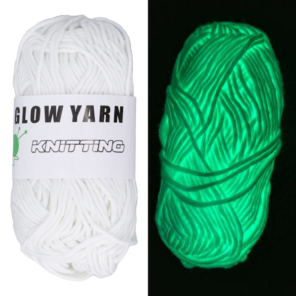 Selvlysende Tykt Garn 50 m DIY Polyester Strikkemateriale Til Sweater Hat Farve 1