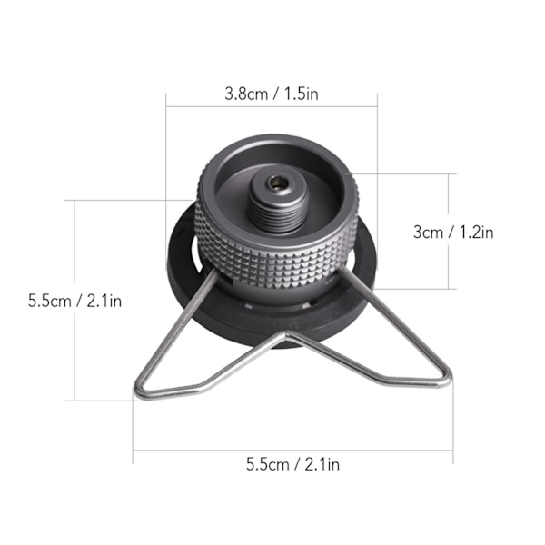 Butan Adapter med Stabilt Beslag til Gaspatron Konvertering: Lindal Ventil Input/Output Dyse