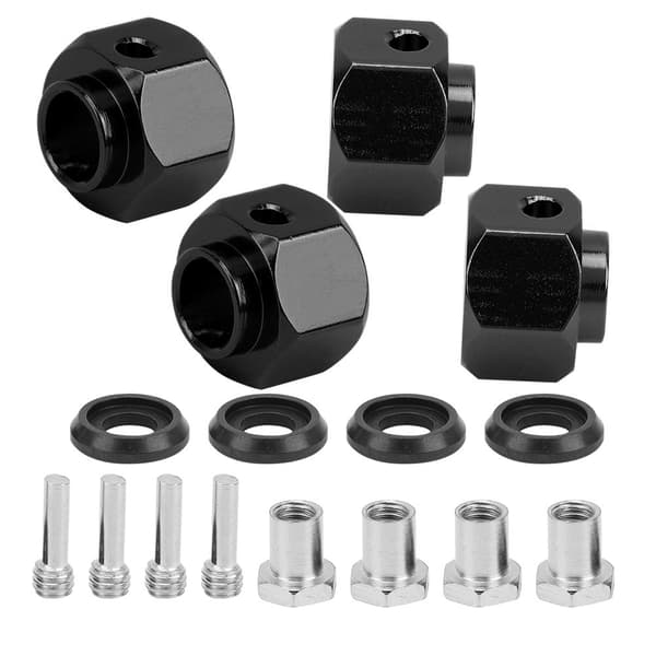 Hex Hub Udvidelsesforbindelse 8mm Tilbehør til Traxxas/TRX4/TRX6 1/10 RC Modelbil Sort