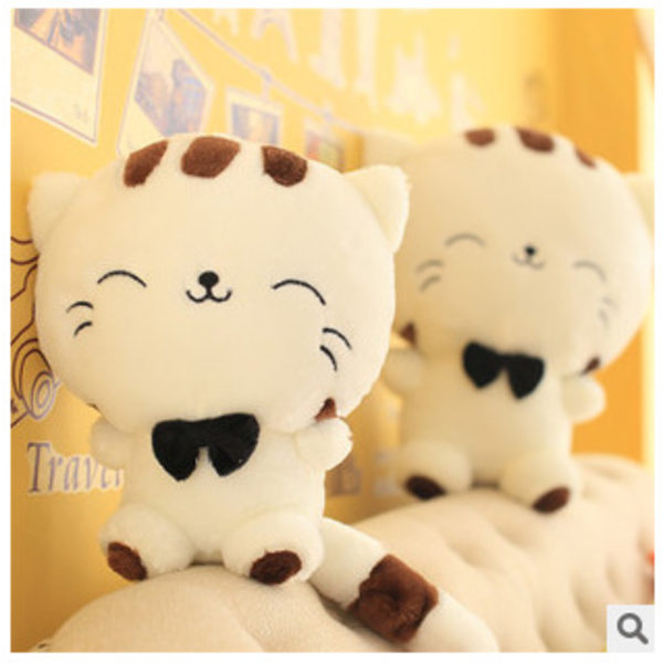 Big Face Cat Plyschleksaksdocka White 65cm