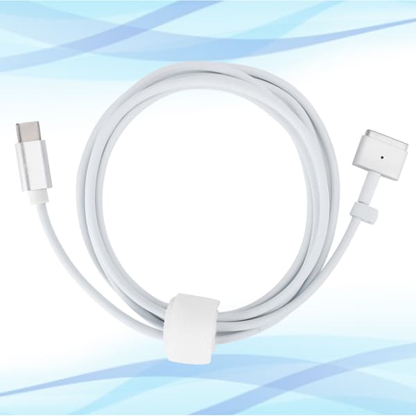 USB C Snabbladdningskabel Typ C till T-formad Adapter för Bärbara Datorer Vit