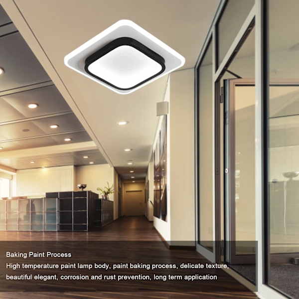Innovativ LED loftlampe til indendørs gange, korridorer og balkoner - 85-265V, hvid, varmt og neutralt lys.
