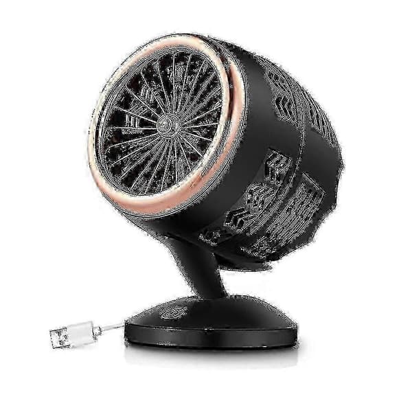 Tib 350W Space USB Varmefan - 18,5 * 15 * 14,2 cm, Justerbar Termostat