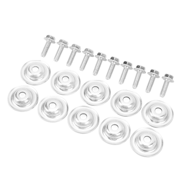 20-delt UTV Skid Plate Vaskemaskin Bolt Sett 7556065: Holdbart Metall Erstatningssett for Polaris RZR 570 800 900
