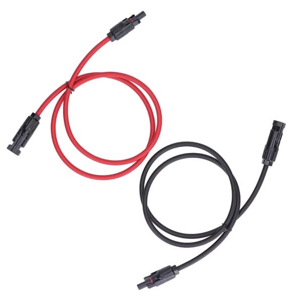 2st Solpanelsförlängningskabel 10AWG 6mm² Solarförlängningskabel Märkspänning 1000V DC Röd Svart 1m / 3,3ft