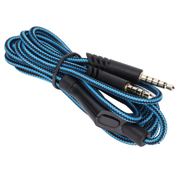 Astro A10 A40TR Gaming Headset Erstatningslydkabel med Inline Volumkontroll og Mute Funksjon Blå