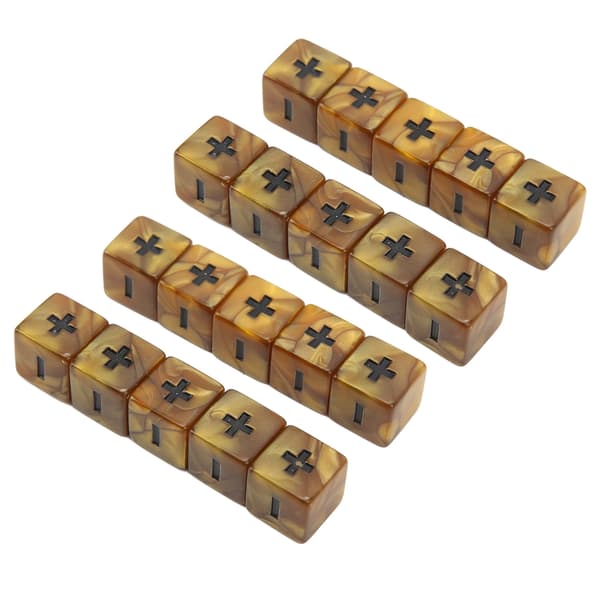 20 stk Matte Pluss Minus-tegn terninger 16 mm Matteoperasjonsberegning Terninger Sett for spedbarnsopplæring Golden Gradient