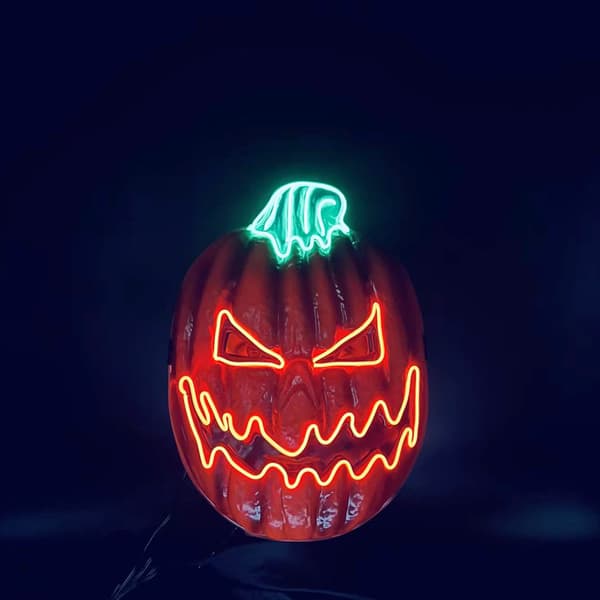 Halloween pääsiäisjuhlapallo pelottava kurpitsapää LED-valomaski