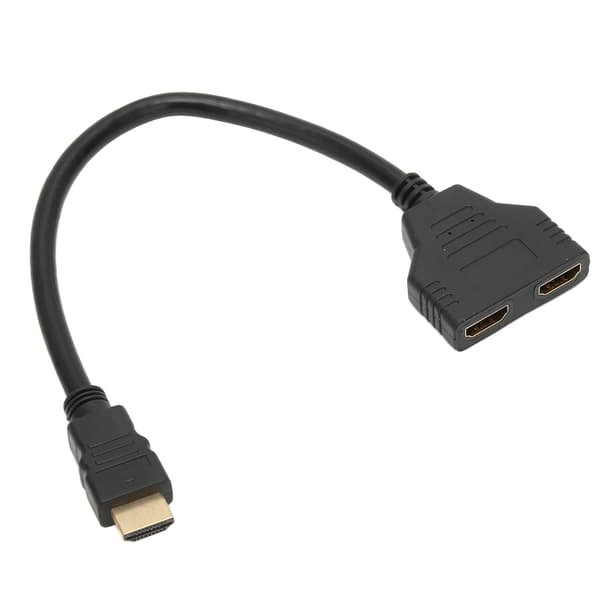 HD Multimedia Interface Splitter 1 inn 2 ut hann til dobbel hunn adapterkabel