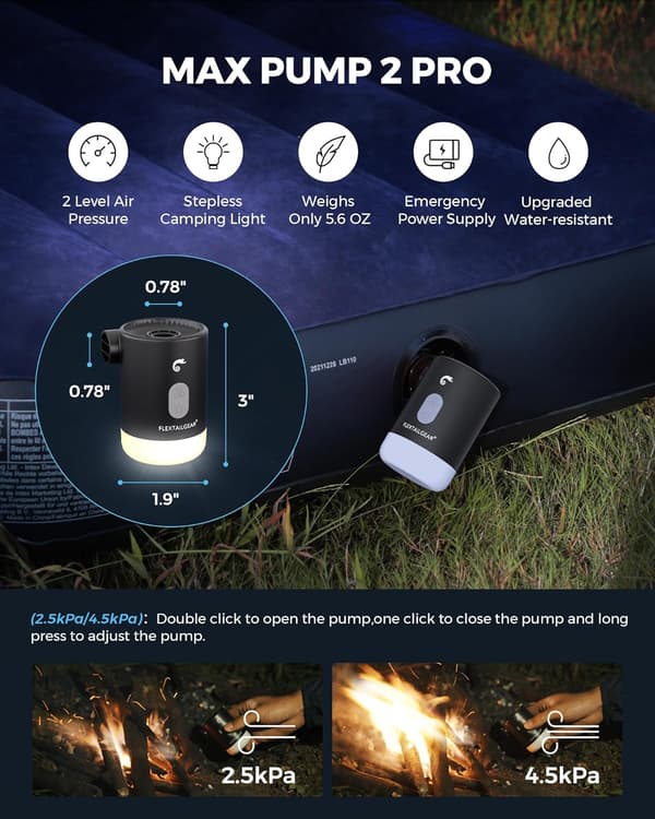 【DT】Utomhusutrustning campingluftpump nödsituation campingutrustning självgående camping utomhusutrustning bärbara campinglampor