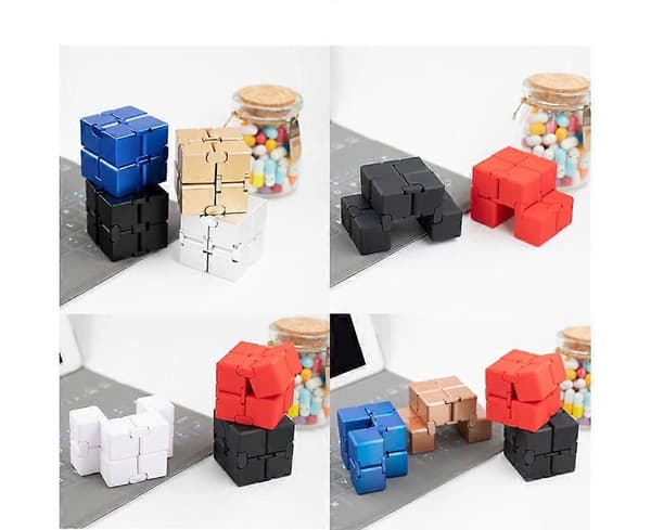 Speed Cube Set, Magic Cube Set med 2x2x2 kub Smidig pusselkub-svart A[dt]