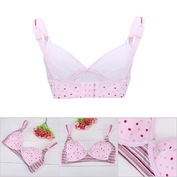 Amme BH i Bomuld med Frontåbning, Pink 36 80