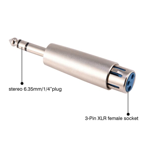 XLR til 1/4 tomme Stereo Stik Mikrofon Adapter 4 stk.