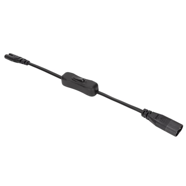 IEC 320 C8 til C7 Forlængeradapterkabel med Strømafbryder 0,3 Meter