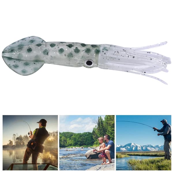 10 stk. Selvlysende Kunstige Bioniske Blæksprutte Squid Lokkemad Bløde Agn Havfiskeri