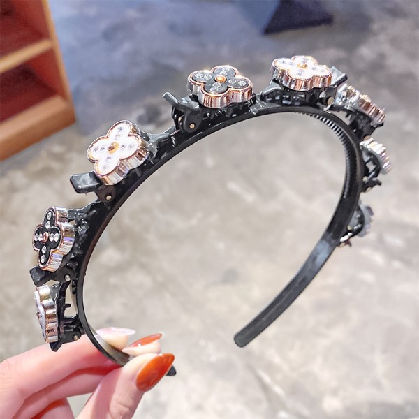 Ins net röd pärla strass hårbåge style 20