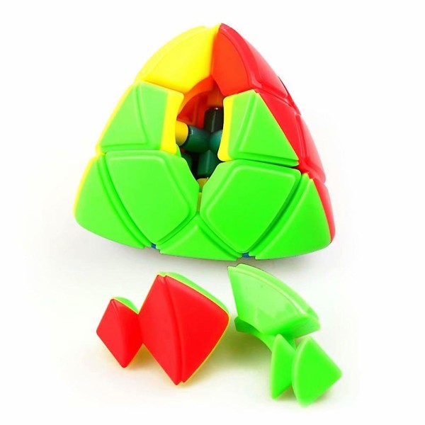 Stickerless Magic Speed Puzzle Cube Pyramid-formad Brain Teaser