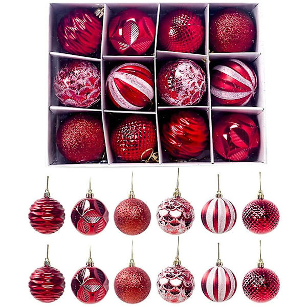 Julgranskulor 12 delar 6cm Set Juldekorationer