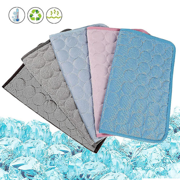 Kylmatta för hundar - Självkylningsdyna för husdjur för hundar och katter Giftfri tjocklek gel kall säng Light Blue 2XL