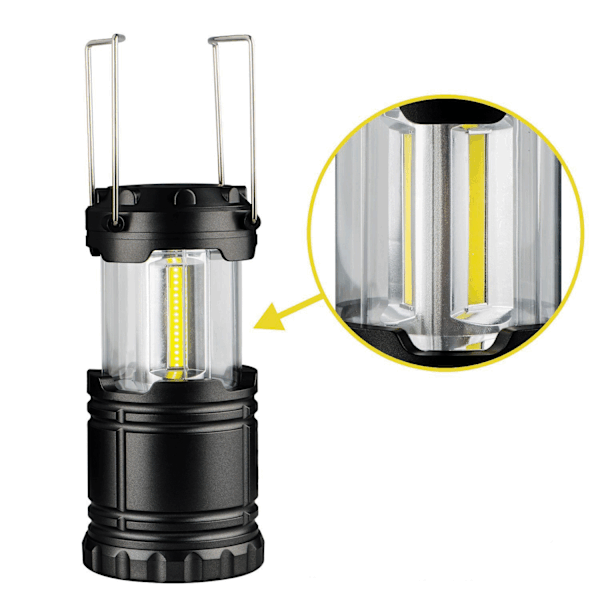 LED campinglampa, batteridriven utomhus LED campinglampa Black