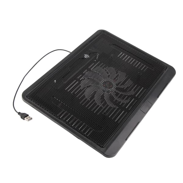 USB Laptop Kølepude med Stor Blæser til 14 Tommer eller Mindre Notebooks Sort