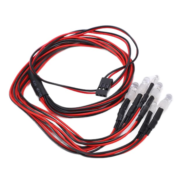 Kraftig LED-frontlys for RC Driftbil Slitesterkt Stabilt Nattlys