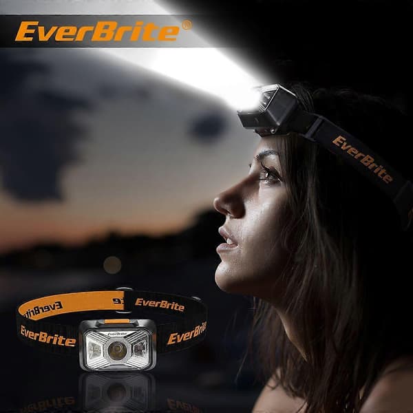IPX4 vanntett LED-hodelykt, 4 lysmoduser, USB oppladbar, ideell for løping, camping eller fotturer E061081A