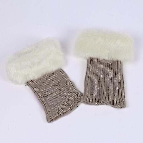 Kvinnor Vinter Ben Boot Strumpor Manschetter Topper Trim Ankel Varma strumpor