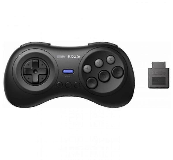 SQCLV M30 2.4G trådløs gamepad til den originale Sega Genesis og Sega Mega Drive - Sega Genesis, sort