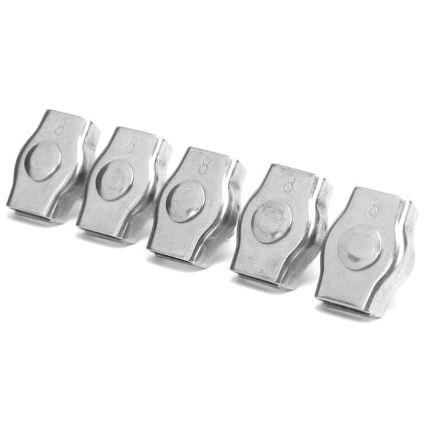 5 st. Repklämma Simplex Rostfritt Stål Marin Maskinvara Fixering för Skogsbruk 8mm/0.31in