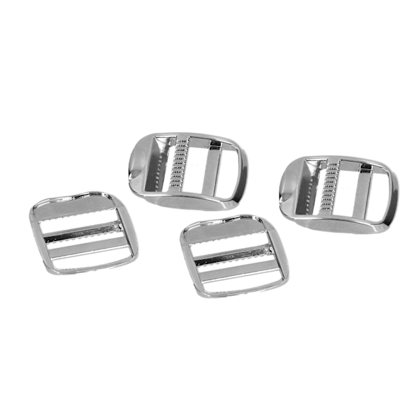 10 st 1\" Justerbart metallspänne - Hållbar legeringsstegspänne för DIY-väskor - Stark och glänsande silverfärg
