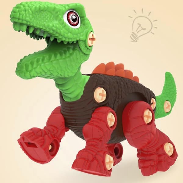 3 stk. Børns DIY demontering dinosaur legetøj elektrisk bore skrue samling dinosaur