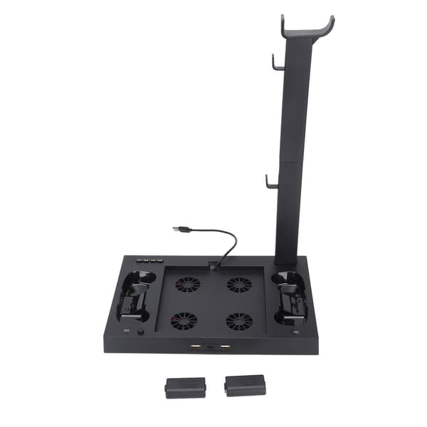 Xbox Series X Konsol Stand med Multifunktionel Blæserbase Inkluderer Headsetholder og Batteriadapter