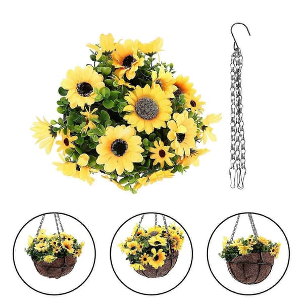 Kunstig hængende blomsterkurv Haveindretning 2