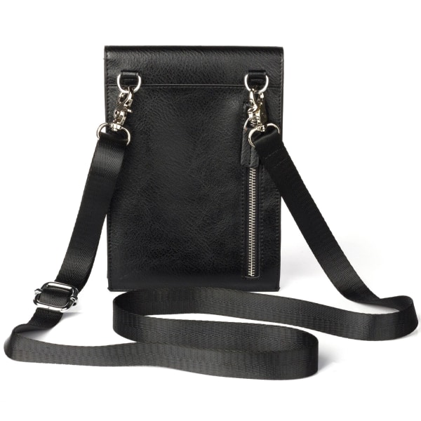 Liten Crossbody-väska för axel smartphone-väska 6,4" black