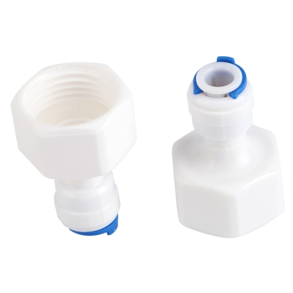 6-pakning hurtigkoblinger: 1/4\" OD til 1/2\" hun Push-In for omvendt osmose-filtre