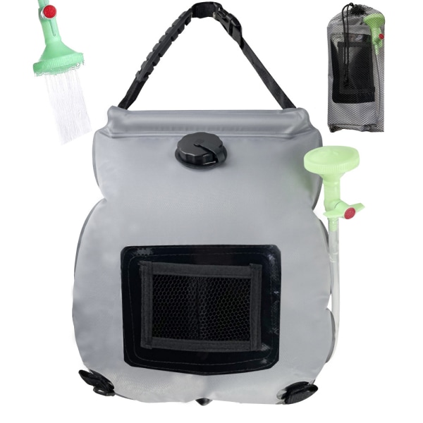 20L utomhus solvattensäck Camping badväska Gray