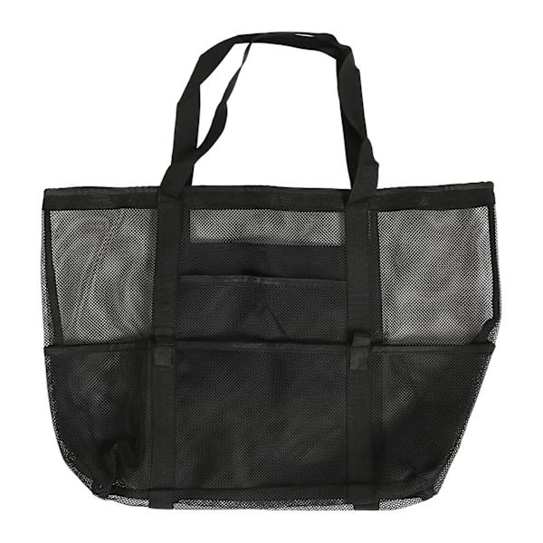 Stor kapacitet Sort Mesh Strandtaske