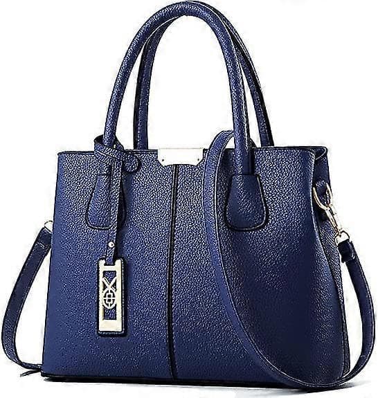 Damväska handväska Läder Crossbody Väskor och Handväskor för Kvinnor Blue