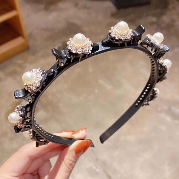 Ins net röd pärla strass hårbåge style 5