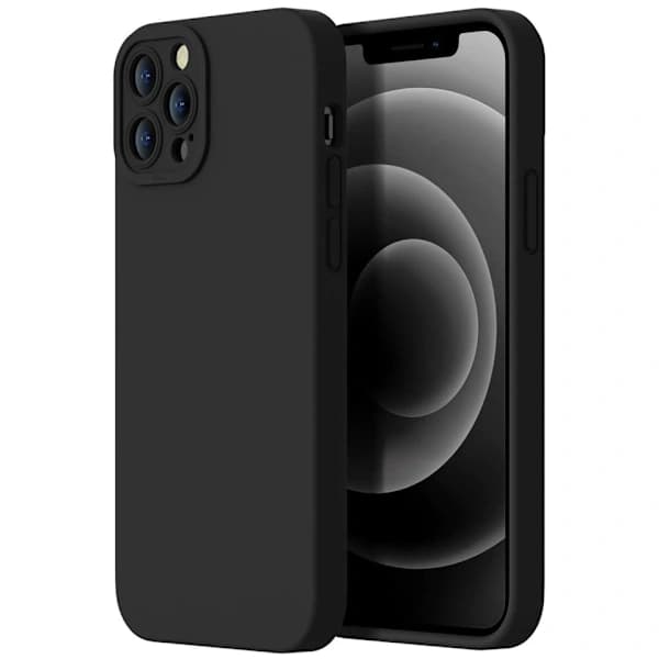 /EA/iPhone 12 Pro Max Matt Svart Deksel - Ekstra Kamerabeskyttelse iPhone 12 Pro Max