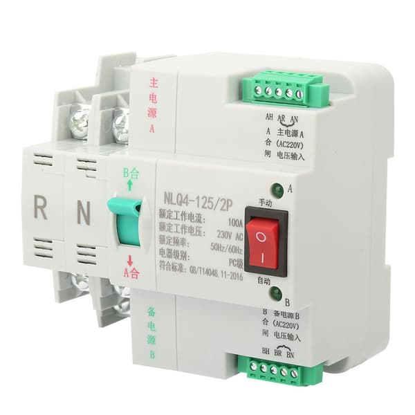 230V AC 63 80 100A Dobbel Strøm Automatisk Overføring Vippebryter