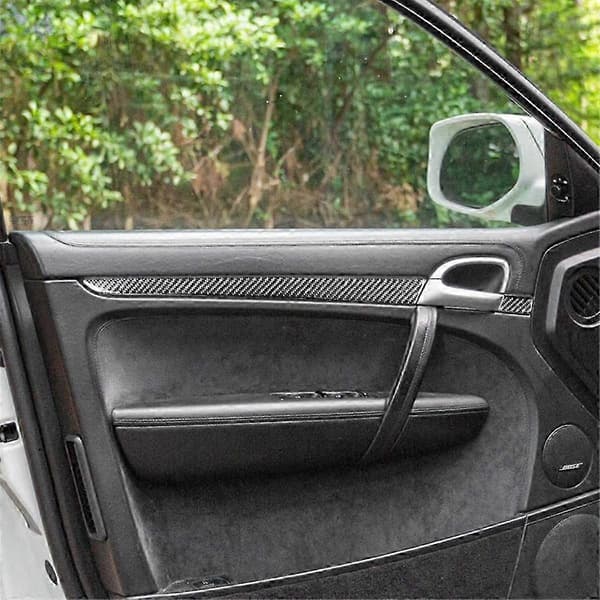 Til 2003-2010 Kulfiber Bil Dør Trim Interiør Tilbehør Carbon Fiber Pattern
